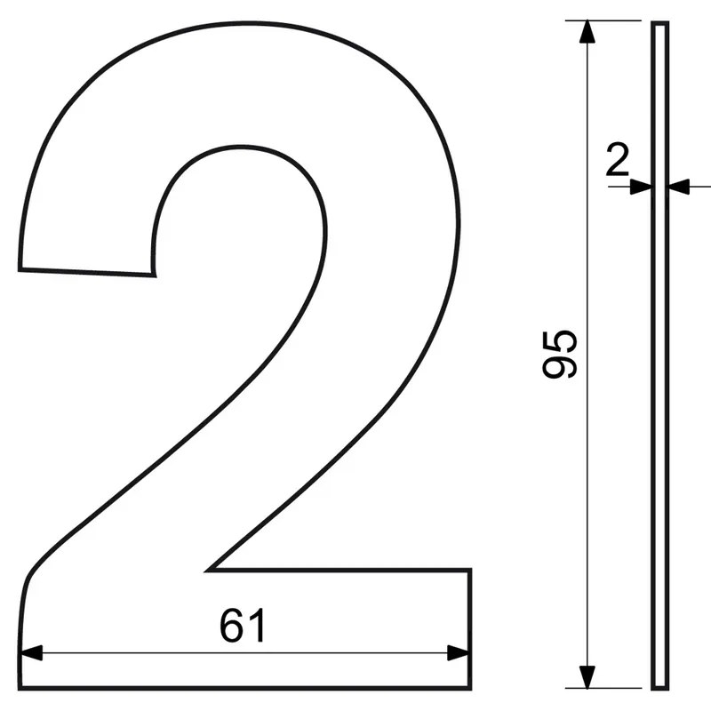 Domové číslo "2", RN.95L, čierna