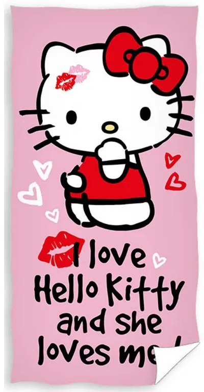 Detská osuška Hello Kitty Love 70x140 cm