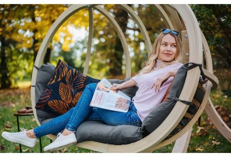 Dvojité závesné hojdacie kreslo O-Zone Premier Swing Pod zelené