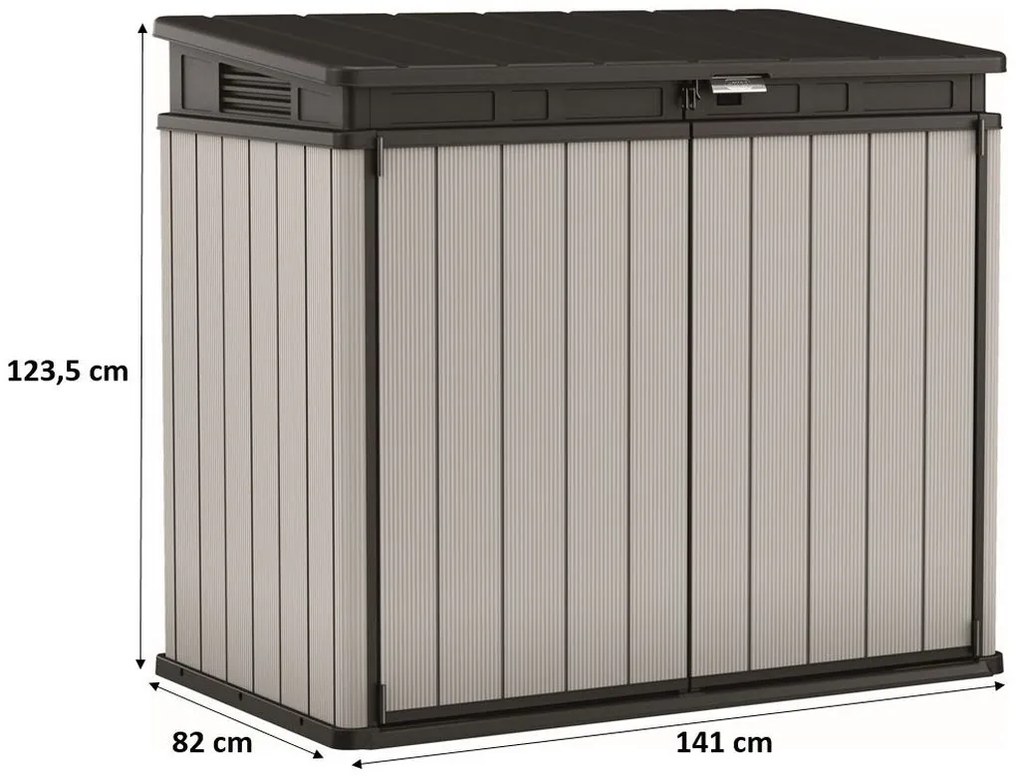 KETER PREMIER XL Úložná skriňa, 141 x 82 x 123,5 cm, sivohnedá 17207331