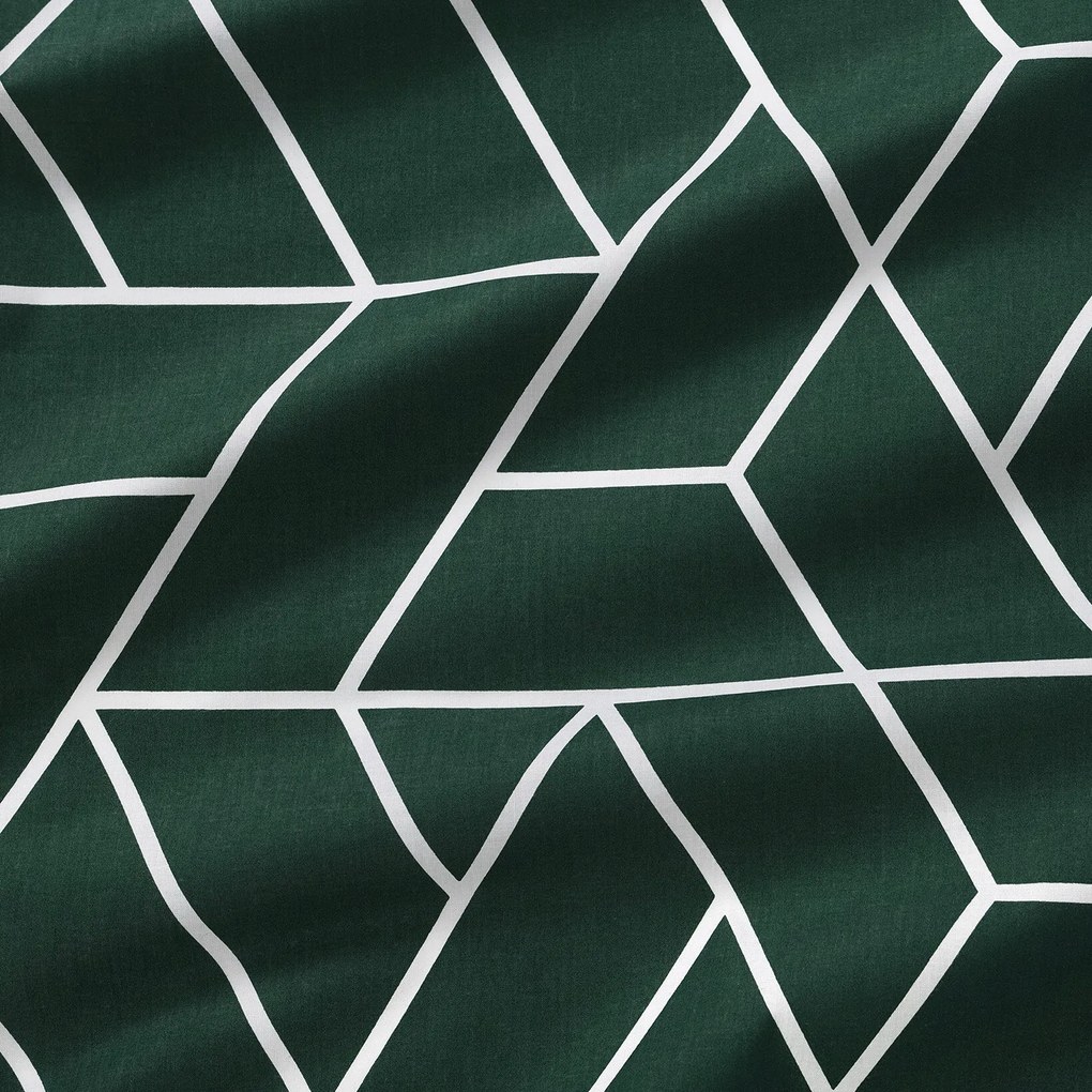 Goldea bavlnený záves - mozaika na tmavo zelenom 180x150 cm