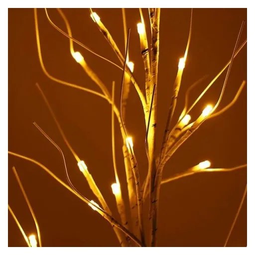 SPRINGOS LED stromček Breza - 120cm, 48LED, IP44, teplá biela