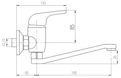 RAV Slezák SA001.5/26 - Drezová/umývadlová batéria SAZAVA lesklý chróm