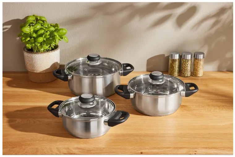 Silvercrest® Súprava hrncov z ušľachtilej ocele, 6-dielna (100390973)