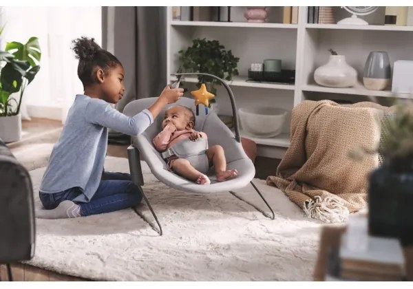 KINDERKRAFT - Detské ležadlo CALMEE šedá