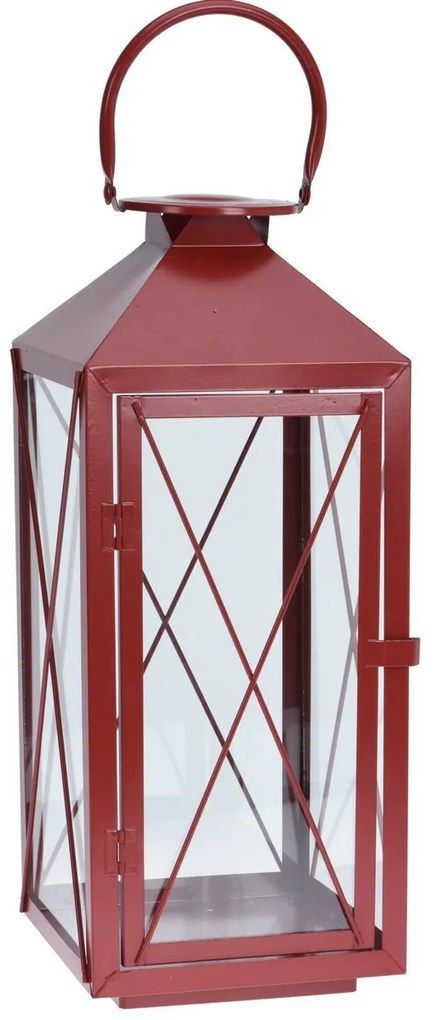 Sada kovových lampášov Reds 3 ks, červená