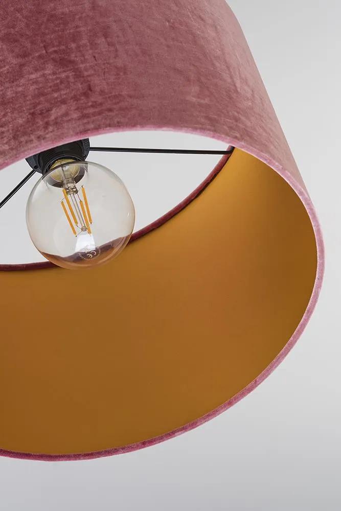TK-LIGHTING Závesné moderné svietidlo na lanku TERCINO, 1xE27, 60W, okrúhle, ružové