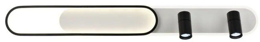 Toolight Toolight, LED stropné svietidlo s bodovými reflektormi 100cm, 45W, 4000K, APP1438-C, čierna-biela, OSW-00967
