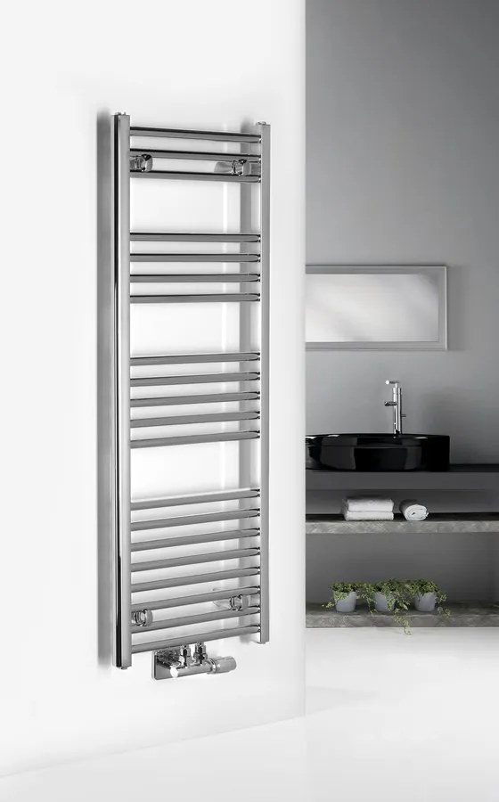 Aqualine, ALYA vykurovacie teleso rovné 500x1188 mm, stredové pripojenie, chróm, LLS302