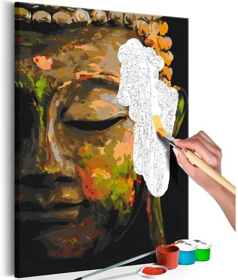 DIY set na tvorbu vlastného obrazu na plátne Artgeist Buddha in the Shade, 60 × 40 cm