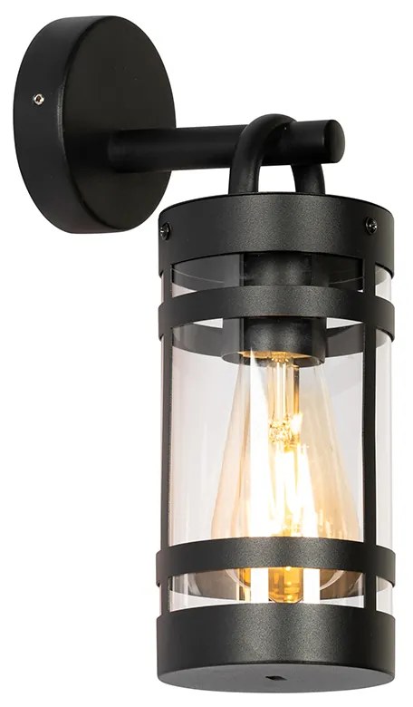 Priemyselná vonkajšia nástenná lampa čierna IP44 - Ruben