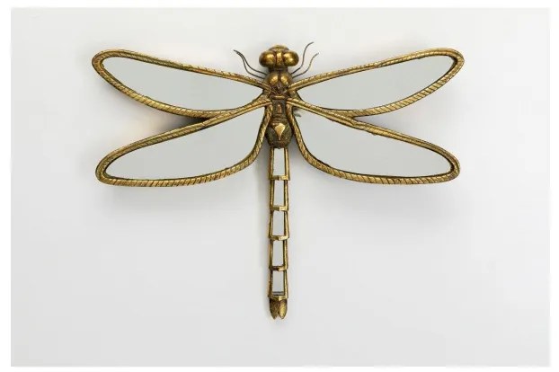 KARE DESIGN Nástenná dekorácia Dragonfly Zrkadlo Big 46,5 × 36 × 4,5 cm