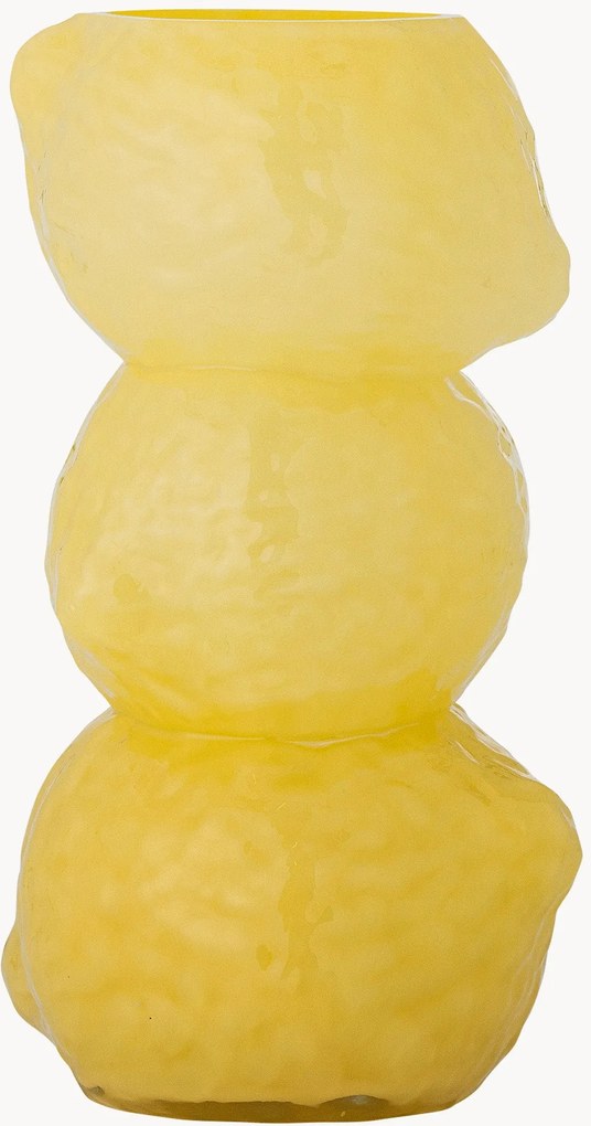 Ručne fúkaná sklenená váza Limone, V 27 cm