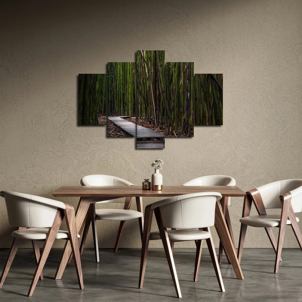 Obraz - Medzi bambusy (150x105 cm)