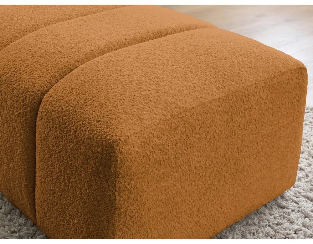 Podnožka z textílie buklé v horčicovej farbe Annecy – Bobochic Paris