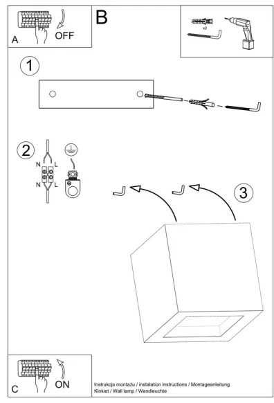 Sollux SL.0991 - Nástenné svietidlo LEO 1xG9/40W/230V betón