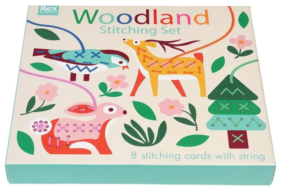Kreatívna súprava Stitching set Woodland – Rex London