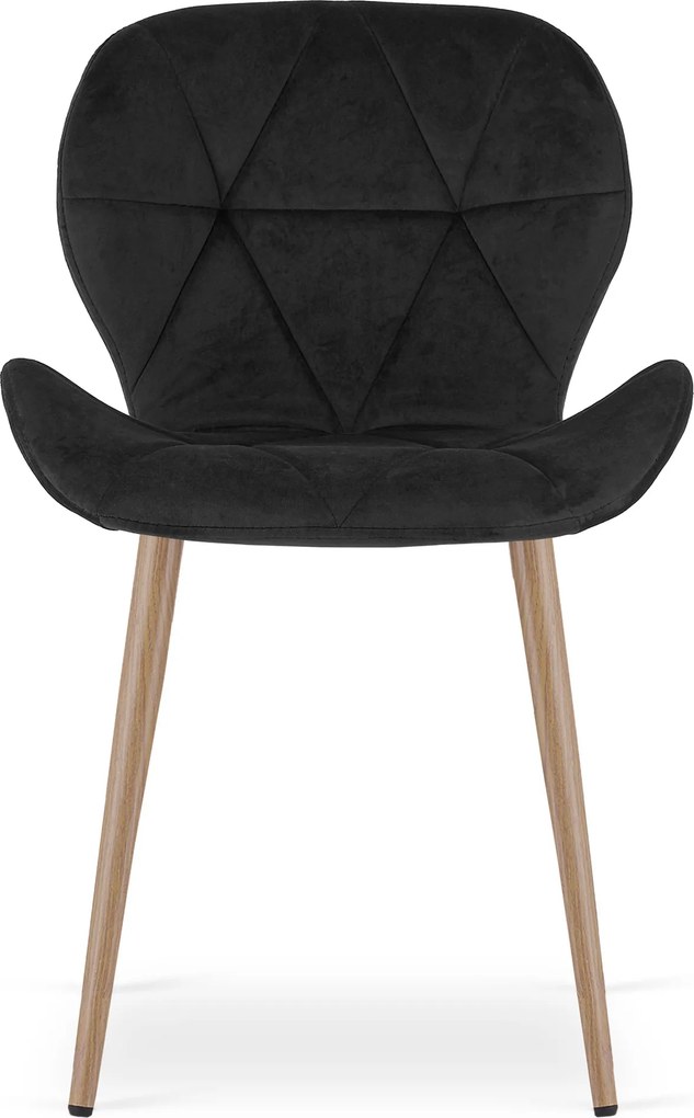 Jedálenská stolička MANGO VELVET, čierna