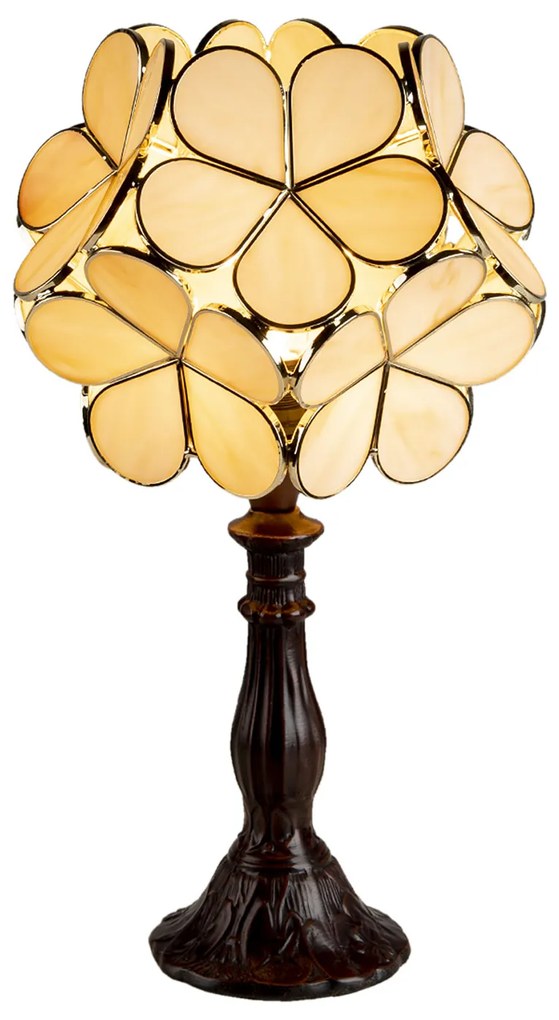 Dekor Tiffany lampa KVIETKY GOLD