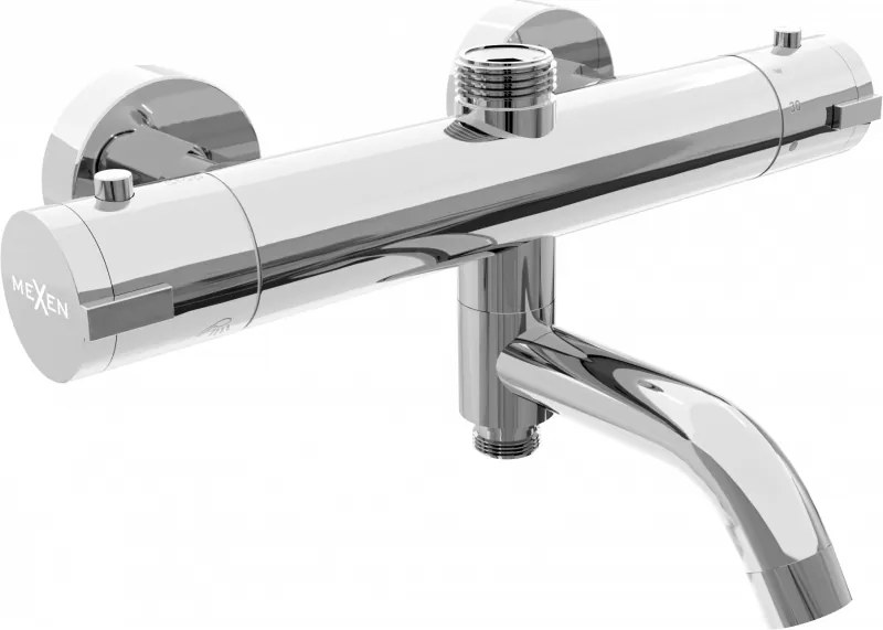 Mexen KAI termostatická vaňová/sprchová batéria, chrómová, 77900-00