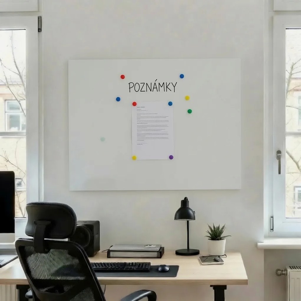Toptabule.sk Bezrámová magnetická popisná tabuľa ULTRASLIM BIELA 120x200 cm