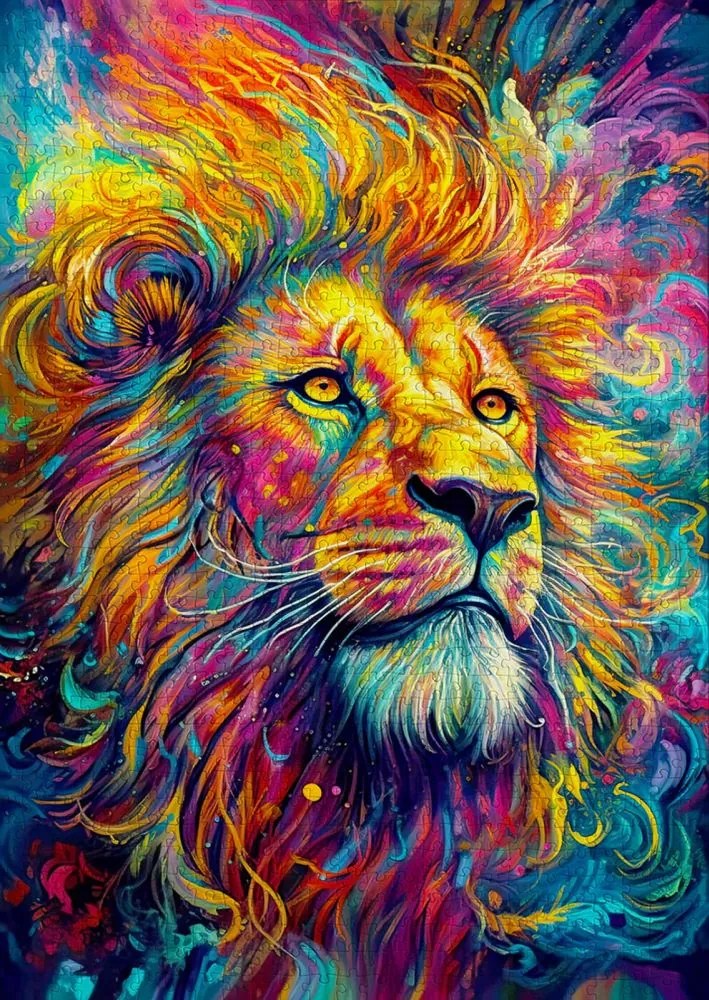 ENJOY Puzzle Žiarivý lev 1000 dielikov