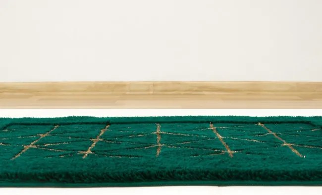 Kúpelňový koberček Jarpol Agadir Lurex 13 zelený / zlatý