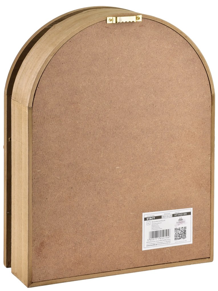 Skříňka na klíče STACY Finestra 28x21 cm hnědá