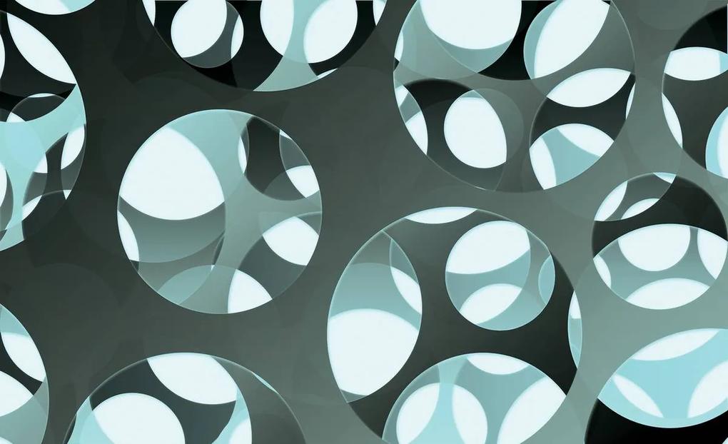 Fototapeta - Pastelové kruhy abstraktné (254x184 cm)