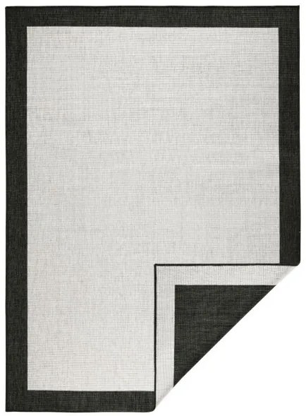 NORTHRUGS - Hanse Home koberce Kusový koberec Twin-Wendeteppiche 103105 creme schwarz – na von aj na doma - 80x350 cm