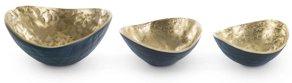 DEKORAČNÁ KOVOVÁ MISKA PEDRO1 (11) 16X16X8CM TMAVOMODRÁ