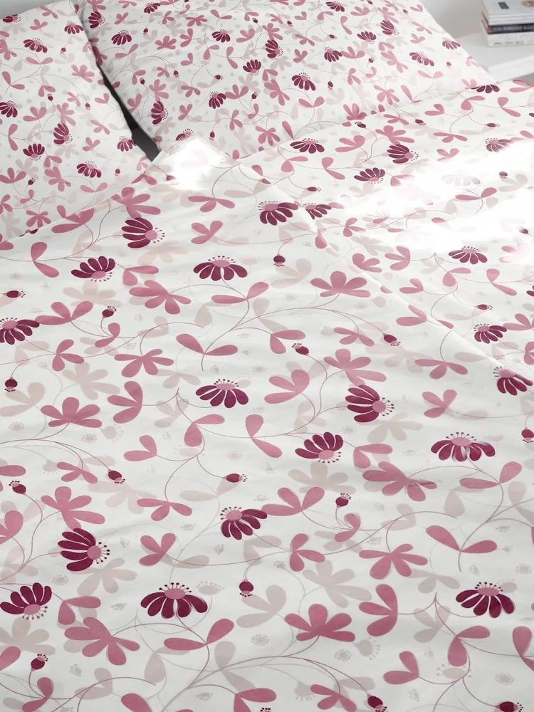 Polášek Bavlnené obliečky KVETINOVÁ HARMÓNIA - Šedá | 140 x 220 cm / 70 x 90 cm