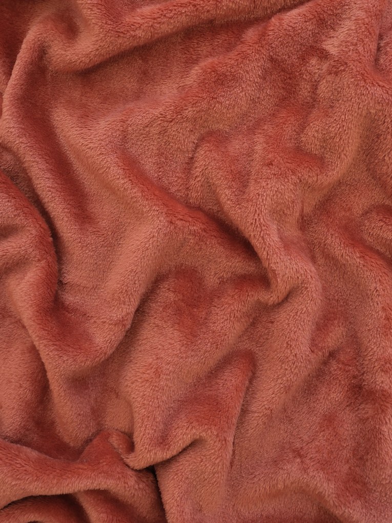 Baránková deka mikroplyš Exclusive 220 × 200 cm – Laura terakota