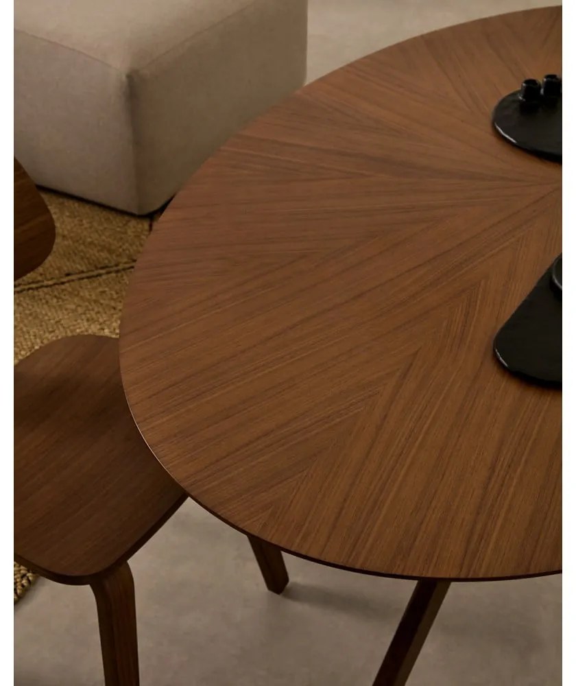 Jedálenský stôl s doskou v dekore orechového dreva 110x180 cm Naanim – Kave Home