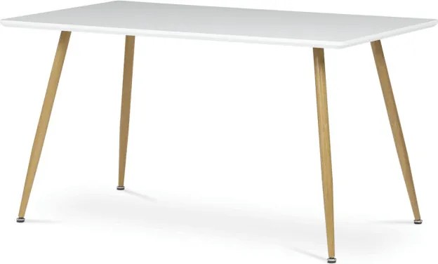Jedálenský stôl HT-W1214 biely / naturálny