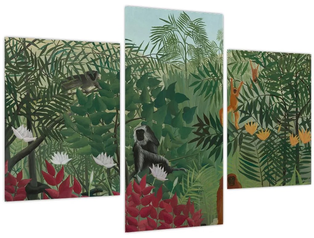 Obraz - Henri Rousseau, Tropical Forest with Monkeys, reprodukcia (90x60 cm)