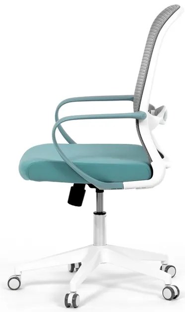 Autronic BONTEC Kancelárska stolička, hojdací mechanizmus, modrá látka, KA-S425 BLUE Farba: Šedá