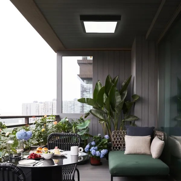 Brilagi-LED Stmievateľné kúpeľňové svietidlo FRAME SMART LED/24W/230V IP44 čierna+DO