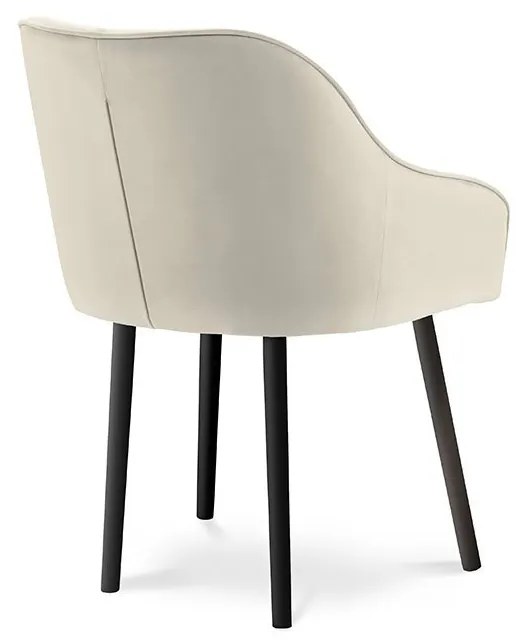 Béžová Zamatová stolička Luisa dĺžka 54 × šírka 50 × výška 80 cm MILO CASA