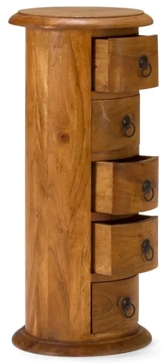 furniture-nabytek.cz - Masivní komoda Texas z akácie, lakovaná, přírodní – 32×32×76 cm