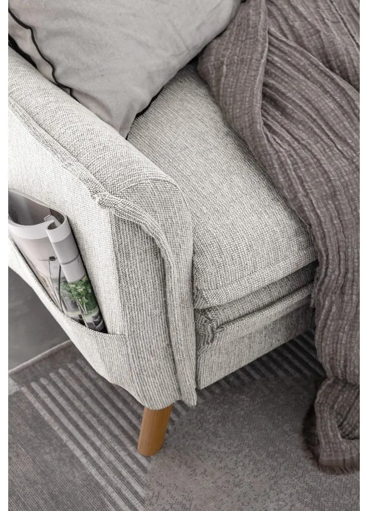 Béžová rozkladacia rohová pohovka (ľavý roh) Charming Charlie – Miuform