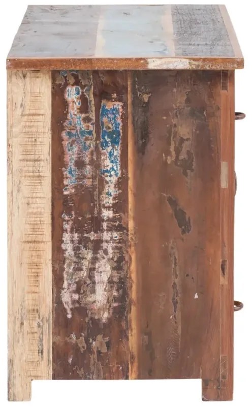 furniture-nabytek.cz - Masivní pod umyvadlová skříňka Sumana z recyklovaného dřeva, lakovaná, hnědá – 130×50×75 cm