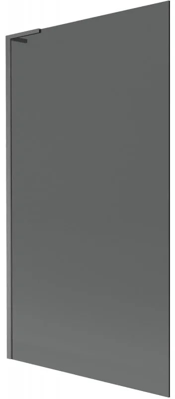 Mexen Next L, 1-krídlová vaňová zástena 100 x 150 cm, 6mm šedé sklo, grafitový profil, 895-100-000-03-40-66
