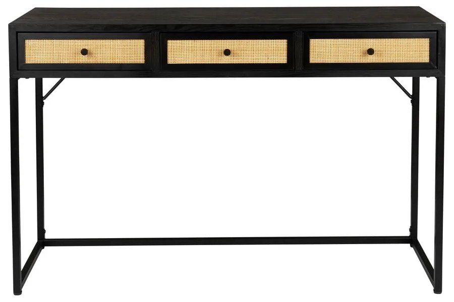 Čierny konzolový stolík 40x120 cm Guuji – White Label