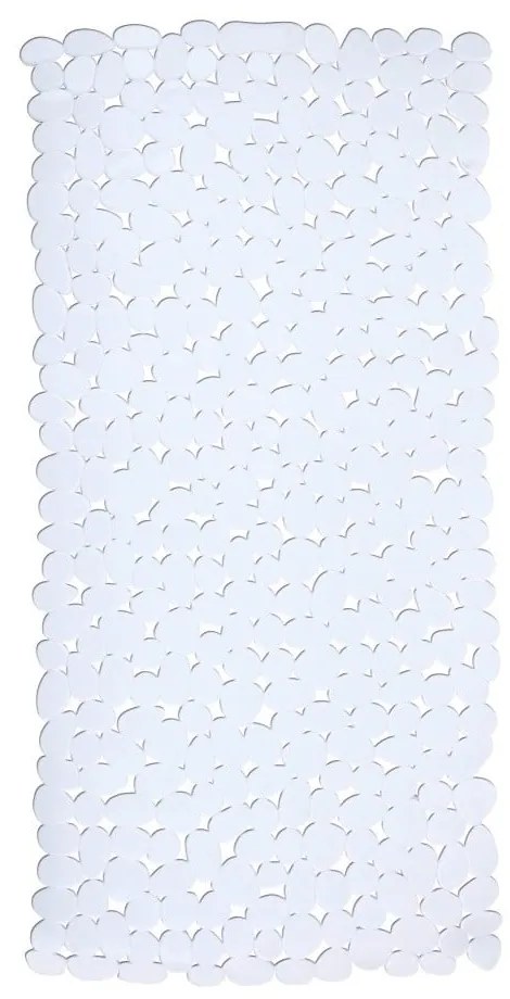 Biela protišmyková kúpeľňová podložka Wenko Drop, 71 × 36 cm