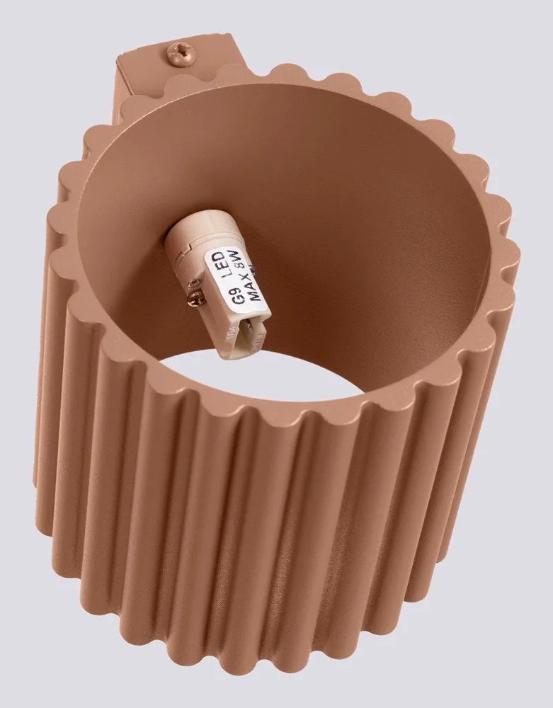 Svetlohnedé nástenné svietidlo ø 10 cm Zora – Sollux