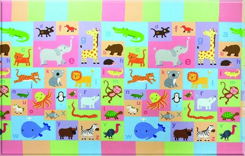 Dwinguler, Obojstranný protišmykový koberec Farma – na von aj na doma, 140x210, viacfarebná, detská izba