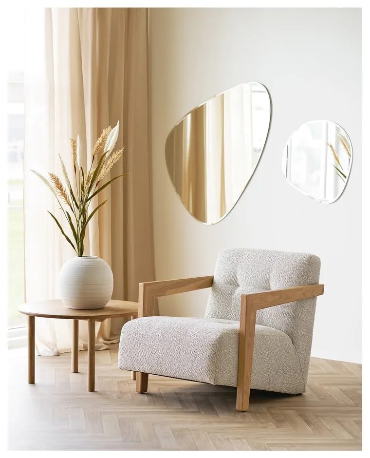 Okrúhly konferenčný stolík z dubového dreva v prírodnej farbe ø 70 cm Jena – House Nordic