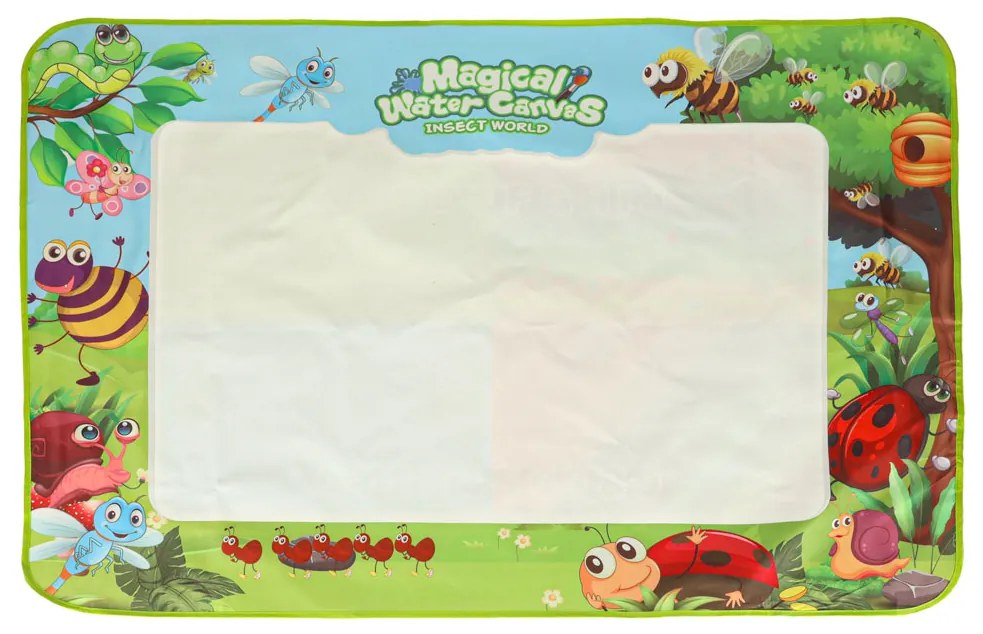 KIK Magická vodná maľovacia podložka 120×90 cm pre deti – sada s vodovými fixkami, motív Lúka