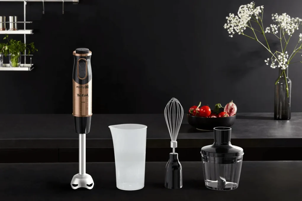 Tyčový mixér Tefal Coppertinto Quickchef HB656G10 Medený/Čierny